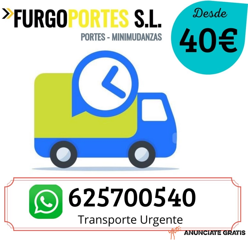 Portes 40€ Carabanchel →(625+700+540)Fácil y Baratos