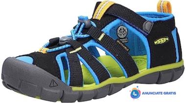 KEEN Seacamp 2 Cnx, Sandalias para Unisex niños, Negro (Black/Brilliant Blue), 